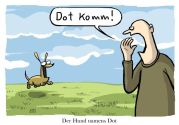 Aus 'Cartoons über Hunde': dotkomm. © Dorthe Landschulz 